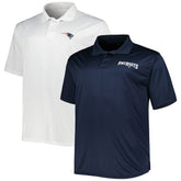 New England Patriots Solid Two-Pack Polo Set Navy/White - Fanatics