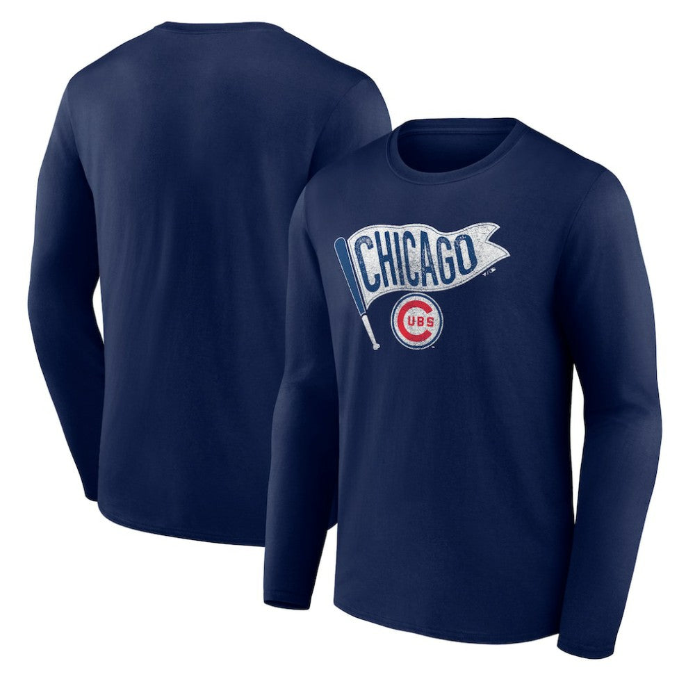 Chicago Cubs Flag Long Sleeve T-Shirt Online