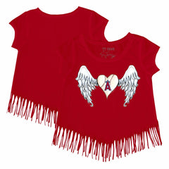 Los Angeles Angels Tiny Turnip Girls Youth Angel Wings Fringe T-Shirt Clearance