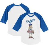 Los Angeles Dodgers Tiny Turnip Youth Babes 3/4-Sleeve Raglan T-Shirt On Sale
