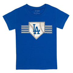 Los Angeles Dodgers Tiny Turnip Youth Base Stripe T-Shirt Lifestyle