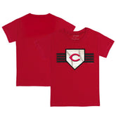 Cincinnati Reds Tiny Turnip Youth Base Stripe T-Shirt On Sale