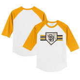 San Diego Padres Tiny Turnip Youth Base Stripe 3/4-Sleeve Raglan T-Shirt Online