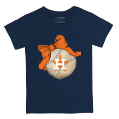 Houston Astros Tiny Turnip Youth Baseball Bow T-Shirt Clearance