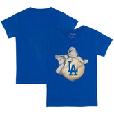 Los Angeles Dodgers Tiny Turnip Youth Baseball Bow T-Shirt On Sale
