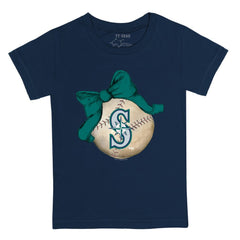 Seattle Mariners Tiny Turnip Youth Baseball Bow T-Shirt Clearance