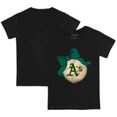 Athletics Tiny Turnip Youth Baseball Bow T-Shirt On Sale