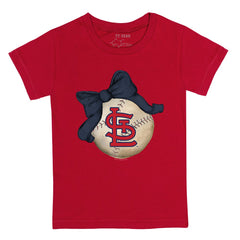 St. Louis Cardinals Tiny Turnip Youth Baseball Bow T-Shirt for sale