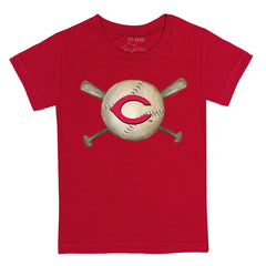 Cincinnati Reds Tiny Turnip Youth Baseball Cross Bats T-Shirt for sale