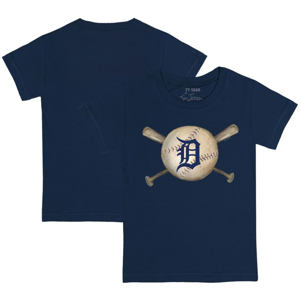 Detroit Tigers Tiny Turnip Youth Baseball Cross Bats T-Shirt On Sale