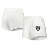 NBA - Brooklyn Nets Concepts Sport Women's Sunray Shorts - White