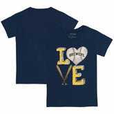 Milwaukee Brewers Tiny Turnip Youth Baseball Love T-Shirt On Sale