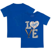 Los Angeles Dodgers Tiny Turnip Youth Baseball Love T-Shirt Online