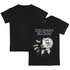 Colorado Rockies Tiny Turnip Youth Baseball Tear T-Shirt Lifestyle