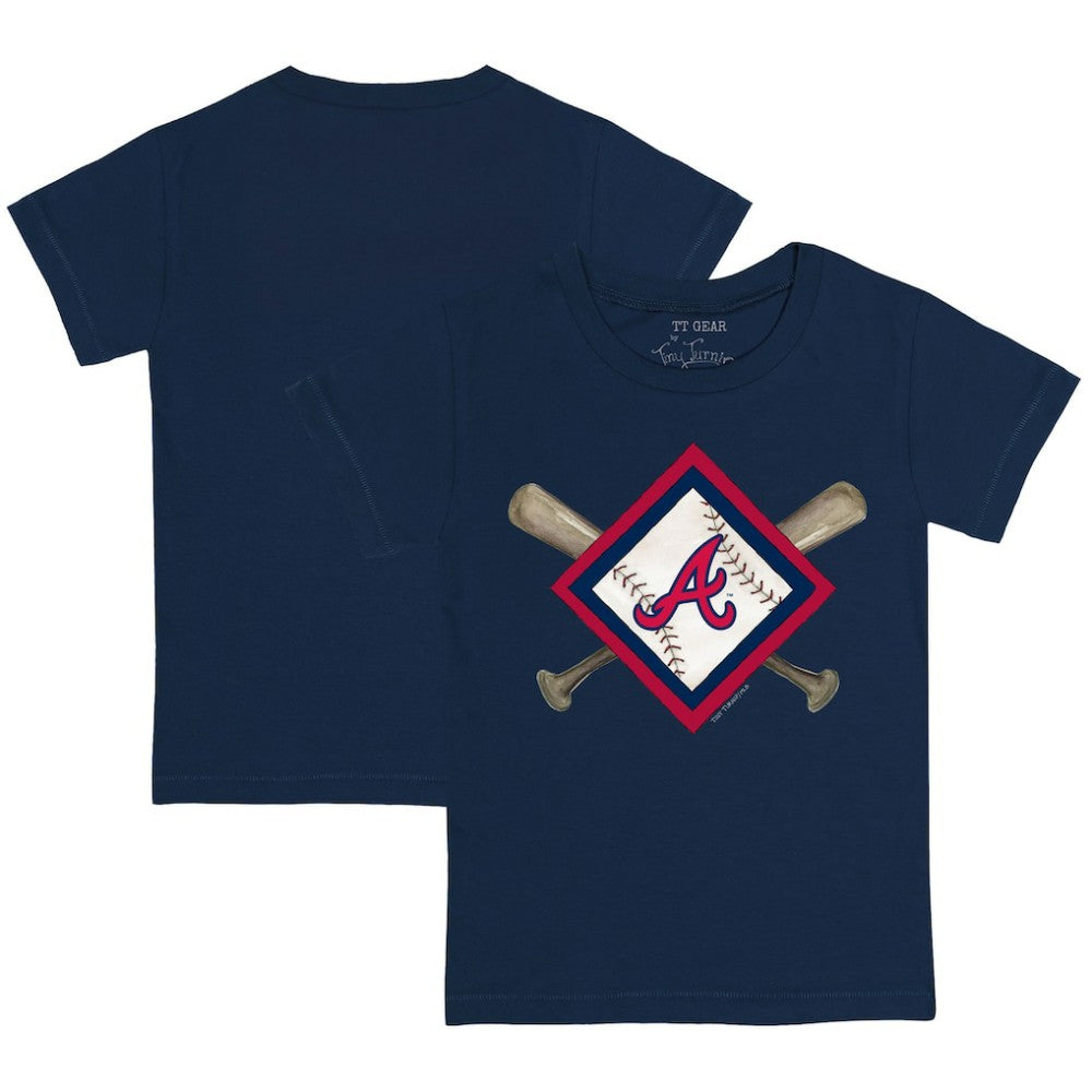 Atlanta Braves Tiny Turnip Youth Diamond Cross Bats T-Shirt Lifestyle