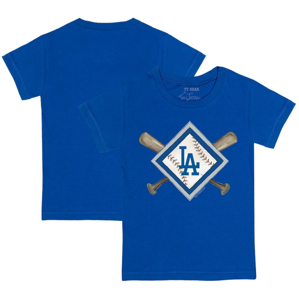 Los Angeles Dodgers Tiny Turnip Youth Diamond Cross Bats T-Shirt Clearance