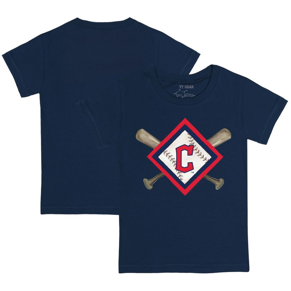 Cleveland Guardians Tiny Turnip Youth Diamond Cross Bats T-Shirt Sale