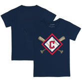 Cleveland Guardians Tiny Turnip Youth Diamond Cross Bats T-Shirt Sale