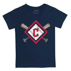 Cleveland Guardians Tiny Turnip Youth Diamond Cross Bats T-Shirt Sale