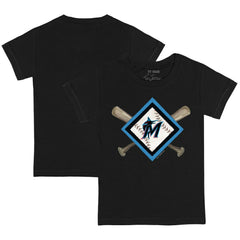 Miami Marlins Tiny Turnip Youth Diamond Cross Bats T-Shirt Sale