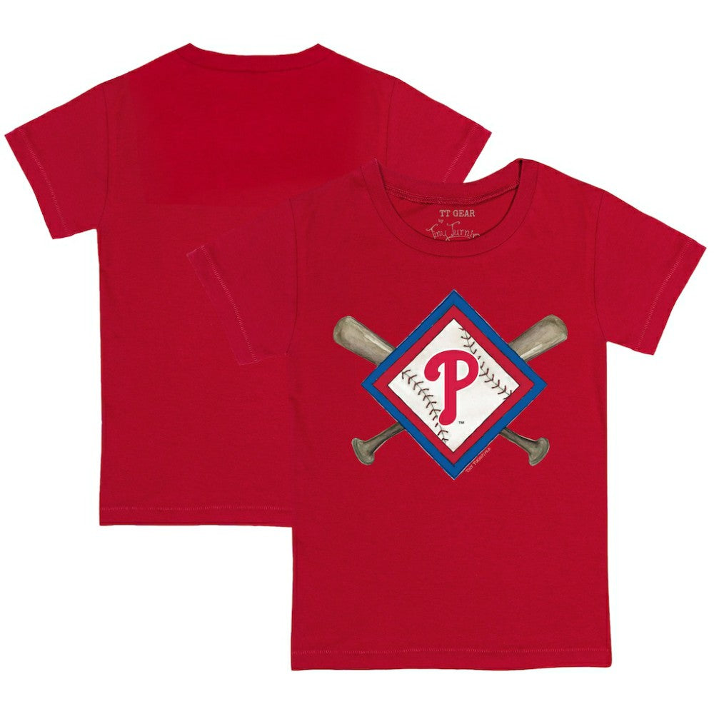 Philadelphia Phillies Tiny Turnip Youth Diamond Cross Bats T-Shirt for sale