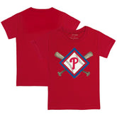 Philadelphia Phillies Tiny Turnip Youth Diamond Cross Bats T-Shirt for sale