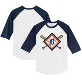 Detroit Tigers Tiny Turnip Youth Diamond Cross Bats 3/4-Sleeve Raglan T-Shirt Near Me