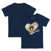 Milwaukee Brewers Tiny Turnip Youth Heart Banner T-Shirt Sale