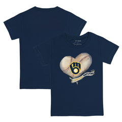 Milwaukee Brewers Tiny Turnip Youth Heart Banner T-Shirt Sale