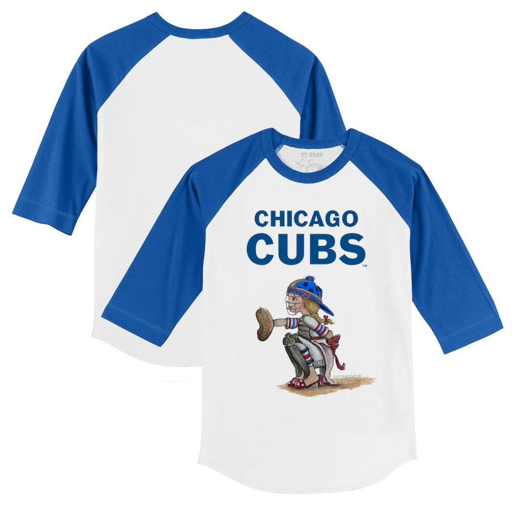 Chicago Cubs Tiny Turnip Youth Kate 3/4-Sleeve Raglan T-Shirt Online