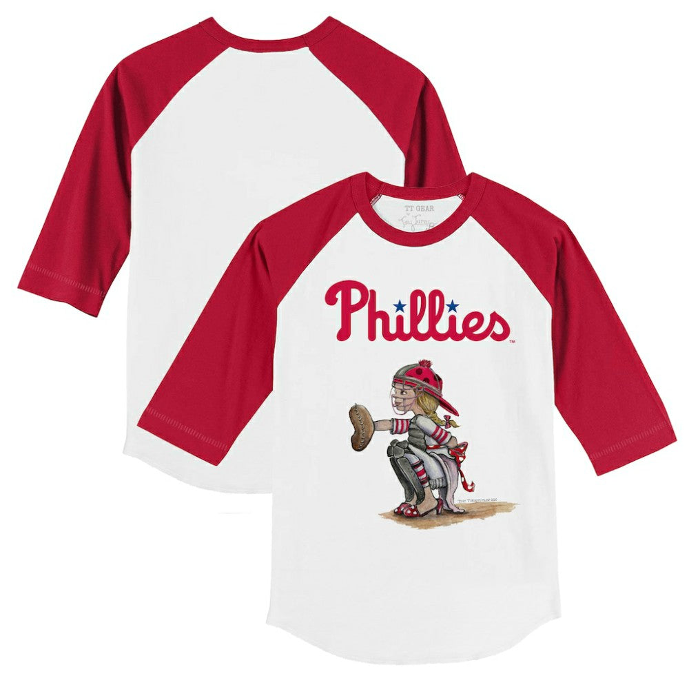 Philadelphia Phillies Tiny Turnip Youth Kate 3/4-Sleeve Raglan T-Shirt discount
