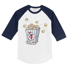 Minnesota Twins Tiny Turnip Youth Popcorn 3/4-Sleeve Raglan T-Shirt Clearance