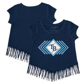 Tampa Bay Rays Tiny Turnip Girls Youth Prism Arrows Fringe T-Shirt On Sale