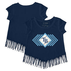 Tampa Bay Rays Tiny Turnip Girls Youth Prism Arrows Fringe T-Shirt On Sale