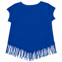 Kansas City Royals Tiny Turnip Girls Youth Stacked Fringe T-Shirt Lifestyle