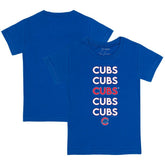 Chicago Cubs Tiny Turnip Youth Stacked T-Shirt Lifestyle