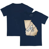 Atlanta Braves Tiny Turnip Youth State Outline T-Shirt Sale