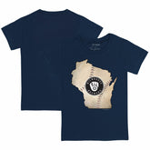 Milwaukee Brewers Tiny Turnip Youth State Outline T-Shirt Clearance