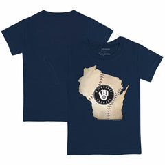 Milwaukee Brewers Tiny Turnip Youth State Outline T-Shirt Clearance