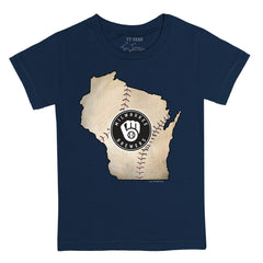 Milwaukee Brewers Tiny Turnip Youth State Outline T-Shirt Clearance