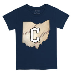 Cleveland Guardians Tiny Turnip Youth State Outline T-Shirt Clearance