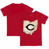 Cincinnati Reds Tiny Turnip Youth State Outline T-Shirt Sale