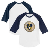 Milwaukee Brewers Tiny Turnip Youth Stitched Baseball 3/4-Sleeve Raglan T-Shirt On Sale