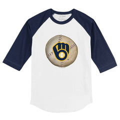Milwaukee Brewers Tiny Turnip Youth Stitched Baseball 3/4-Sleeve Raglan T-Shirt On Sale