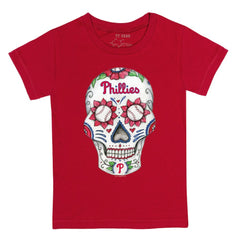 Philadelphia Phillies Tiny Turnip Youth Sugar Skull T-Shirt On Sale
