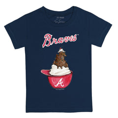 Atlanta Braves Tiny Turnip Youth Sundae Helmet T-Shirt Sale