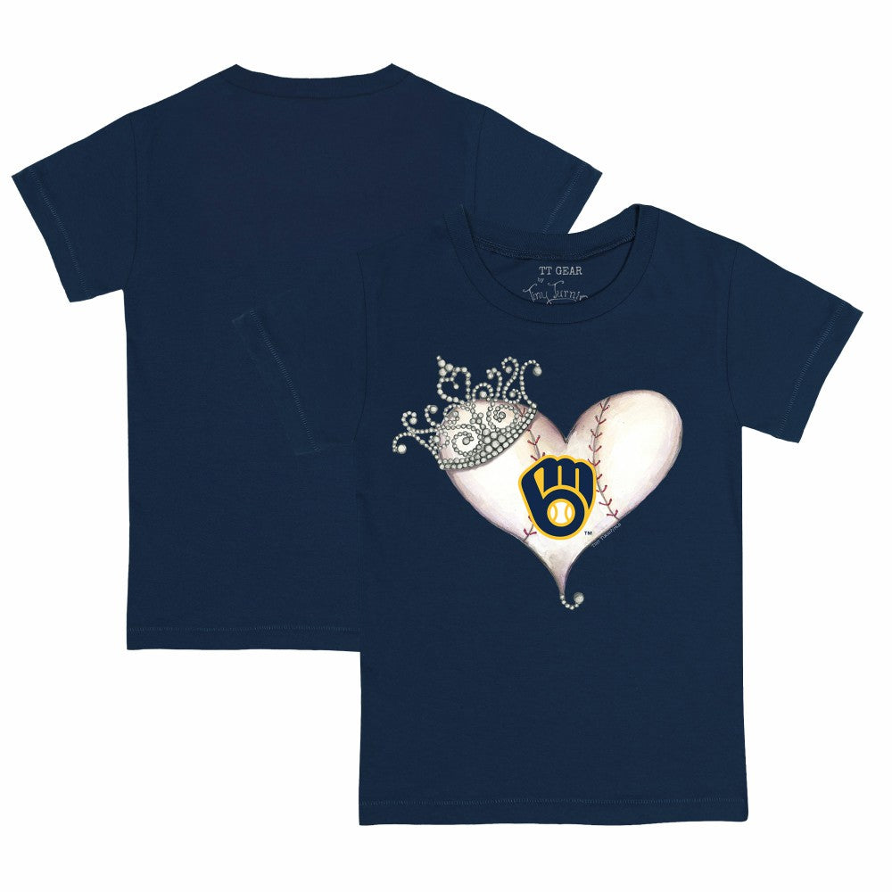 Milwaukee Brewers Tiny Turnip Youth Tiara Heart T-Shirt Near Me