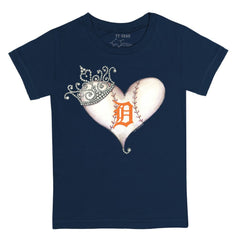 Detroit Tigers Tiny Turnip Youth Tiara Heart T-Shirt Lifestyle