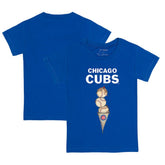 Chicago Cubs Tiny Turnip Youth Triple Scoop T-Shirt Clearance