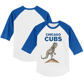 Chicago Cubs Tiny Turnip Youth TT Rex 3/4-Sleeve Raglan T-Shirt discount